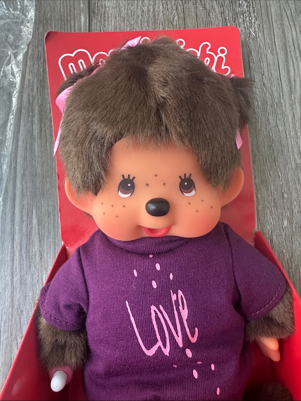 Monchhichi Plush Doll in Purple 'Love' tee dress - Picture 2 of 7